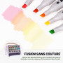 Arrtx OROS Lot de 66 marqueurs pastel à alcool avec pointe pinceau et pointe biseautée, adaptés pour la peinture, le coloriage, 