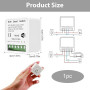 Module Interrupteur WiFi 16A, Relais WiFi Encastrable pour Lumière | Interrupteur Connecté Compatible Alexa Google Home, Contrôl
