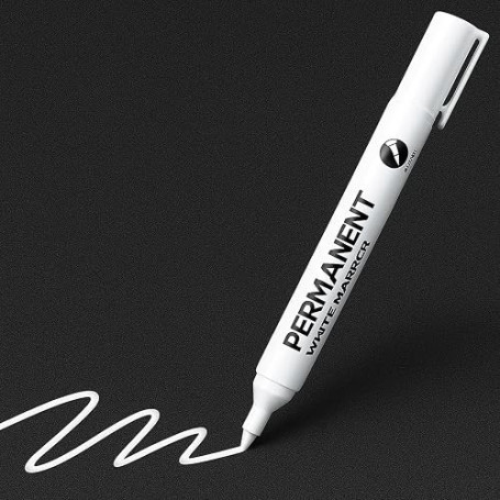 Marqueur blanc,marqueur blanc permanent,Imperméable et à séchage rapide | largeur de trait 2 mm, convient pour la pierre, le boi