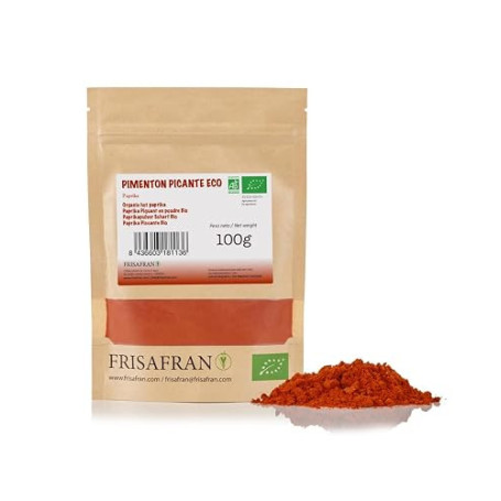 FRISAFRAN | Paprika Fumé Doux 100g | Paprika en Poudre Bio | paprika moulu doux | fumé doux | Paprika Fumé | paprika fume | Smok