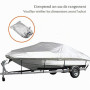Bâche De Bateau pour Remorque,Très Résistante 210D,Housse De Bateau Imperméable,3 Couches Anti-UV,pour Yacht,Bateau De Pêche,Tri