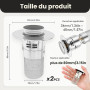 2PCS Bouchon de lavabo INOX de Bain Pop Up Universel, Bouchon Évier Salle de Bain avec Filtre Lavabo Salle de Bain, Bouchon Lava