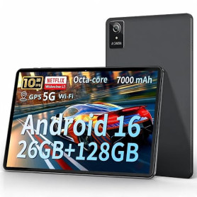 Aobante Tablette 10 Pouces, 2026 Tablettes Android 16, 26GB+128GB, 1TB Expand, Widevine L1, Tablette Octa-Core, Compatible avec