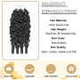 Burmese Curly Feather Crochet Human Hair Extension Unprocessed Cheveu Humain Pre-Separated Knotless For Women 16 Inch 100g
