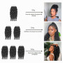 Burmese Curly Feather Crochet Human Hair Extension Unprocessed Cheveu Humain Pre-Separated Knotless For Women 16 Inch 100g