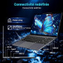 PC Portable 15,6", Core jusqu'à 3,4 GHz, 8Go RAM 256Go SSD | Ordinateur Portable,Écran FHD 1920x1080, Win 11 Laptop, BT 5.0, USB