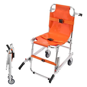 Chensyo Chaise d'Évacuation d'Escalier Pliable, Fauteuil de Transfert Médical avec Roues et Sangles, Chaise Portoir d'Ambulance