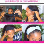 Perruque Bandeau Cheveux Humain Bresilienne Lisse Tissage Naturel Straight Headband Wigs Perruques Pour Les Femmes Noires Sans C
