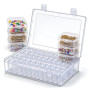 UNINGYI Lot de 31 petites boîtes de rangement pour perles avec couvercle (5,5 x 5,5 x 2 cm), mini boîte de rangement en plastiqu