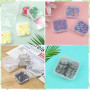 UNINGYI Lot de 31 petites boîtes de rangement pour perles avec couvercle (5,5 x 5,5 x 2 cm), mini boîte de rangement en plastiqu