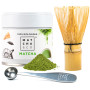 Matcha & CO. Ensemble de Thé Matcha de Débutant avec Matcha Original, Cuillère Doseuse et Fouet en Bambou, Grade Cérémonial 100%