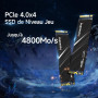 fanxiang SSD 1To NVMe PCIe 4x4 M.2 2280, jusqu'à 4800 Mo/s | 3D NAND, compatible avec PS5, idéal pour les gamers et professionne