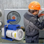 VEVOR Kit Pompe à Vide Climatisation 4 CFM (113 L/min) Kit de Pompe à Vide Automatique 1/3 HP avec 3 Tuyaux 1720 tr/min pour Cli