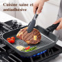 GiPP 19 PCS Set de Casseroles et Poele Induction et Poignée Amovible, Noir | Batterie Cuisine Tout Teux, Revêtement Non Toxique,