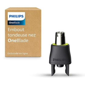 Philips OneBlade Accessoire embout tondeuse nez, compatible avec tous les manches OneBlade, Philips original, modèle QI100/50