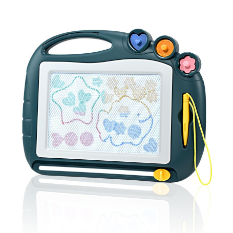 Ardoise Magique Jouet Enfant 2 3 4 Ans, Tableau Dessin Magnétique Effaçable | avec 3 Tampons et 1 Stylo, Jeu Educatif Cadeau 2-5