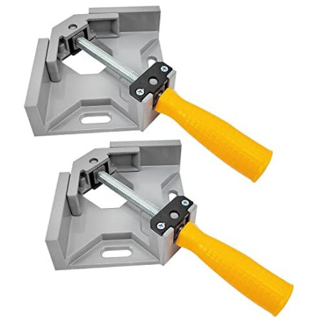 2 Pièces Serrage Angulaire,90 Degrés Serre Joint Angle Parfait,2 Poignée Ajustable, Étau de Serrage pour Menuiserie Charpentier,