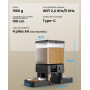 oneisall 5L Distributeur Croquettes Chat Automatique WiFi, 2 Bols INOX | 5G/2.4G WiFi Distributeur Automatique de Nourriture pou
