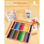 Woomer 72 Crayons de Couleur Mine Douce 3,8 mm Haute Pigmentation | Haute pigmentation, texture crémeuse et soyeuse, mélange et