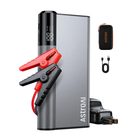 AstroAI Booster Batterie Voiture 10000A, Démarreur de Batterie de Voiture | Portable 12V, Compatible avec Les Moteurs Essence 10