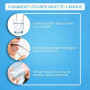 HOKIN Gratte langue pour adultes Gratte-langue acier inoxydable mauvaise haleine traitement 100% Métal Tongue Scraper Cleaner po