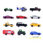 Majorette - Set de 12 Pièces - Collection Ride Now - Echelle 1/64ème - Véhicules en Métal - Roues Libres - 3 Modèles Assortis - 