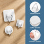 36 Pcs Accroche Tableau Adhesif, avec Triangle en Métal, 3 Tailles, Blanc | Accroche Tableau Sans Percer, Accroche Tableau Adhes
