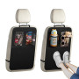 TotCocoon Lot de 2 protège-sièges arrière de voiture, tapis de protection imperméables noirs avec poches de rangement personnali