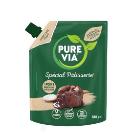 Pure Via Spécial Pâtisserie | 380g | Même dosage que le sucre, Zéro Sucre | Spécial pâtisserie, Se dose comme le sucre, Zéro suc