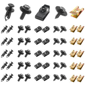 Uolor 100PCS Vis et Boulons de Voiture, Vis de Soubassement, Vis d'Aile de Carrosserie, Clips en Plastique Rivet Fixations - Kit