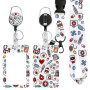 Porte Badge Id avec Lanyard Breakaway pour, Badge Reel rétractable, Clips de Badge détachables, Lanyard Strap pour le cou, Cadea