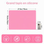 Luxeu Tapis Silicone Rose, 70 * 50cm Tapis de Table pour Résine Coulée, Nail Art Tapis de Table, Lavable et Reutilisable, pour T