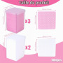 1000 Pièces Coton Lingette Ongles,Coton Ongles Gel Non Pelucheux Lingettes | Coton Ongles Ongles Degraissant Coton Vernis Rose/B