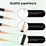 AYBUY Lot de 5 Pinceaux pour Nail Art, Pinceaux Liner de Détail | Pinceau Nail Art Ongles, Pour Gel, Les Lignes Longues, Détails