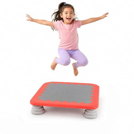 GOPLUS Trampoline Exterieur Enfant 65x65x13CM, Filles Garçons 3+Ans | Trampoline Interieur Enfant avec Pieds Amovible, Surface A