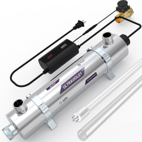 ALTHY FS48 Filtre à eau ultraviolet pour toute la maison | Stérilisateur UV avec interrupteur de capteur débit intelligent | Sté