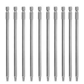 Gasea 10pcs 150mm 1/4" Hex Tige Embouts de Tournevis Magnétiques à Tête Carrée Long Jeu de Bits d'Entraînement Carré (SQ2) pour