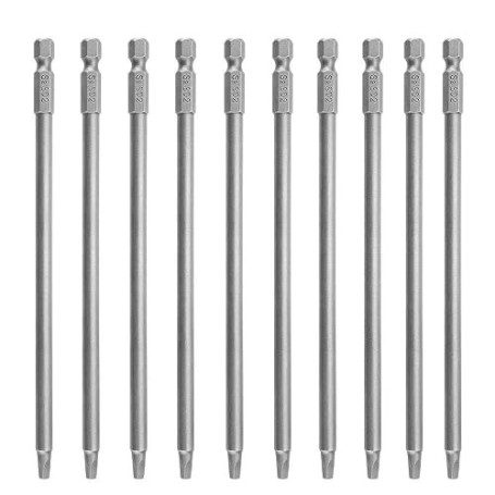 Gasea 10pcs 150mm 1/4" Hex Tige Embouts de Tournevis Magnétiques à Tête Carrée Long Jeu de Bits d'Entraînement Carré (SQ2) pour