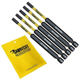 SabreCut 5pcs SCTX2589_5 89mm T25 TX25 Embouts vissage choc Robuste | Pointes forgées et acier de torsion traité thermiquement a