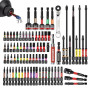 GEINXURN 82 Pièces Jeu d'Embouts de Tournevis PH/PZ/Torx/Hex,25mm,50mm,75mm,150mm, Queue Hexagonale 1/4",Acier Allié S2, Avec Po