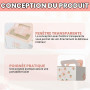 momgyaamz Boite Gateau avec Fenêtre, Boite a Gateau Carton Mini, Boite TransportGateau 13.5 * 13.5 * 10.2 cm, 10 Pièces, BoiteLa