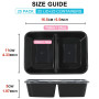 Jogoico 25 Pièces Meal Prep Containers 750ml Plastique 2 Compartiment Boite | Réutilisables Boite Alimentaire avec Couvercles Bo