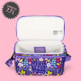 LEGAMI - Sac Isotherme Porte-Repas, Thème Flowers, Sac Repas Isolé, Grande Capacité 7,7 Litres, Bandoulière Réglable, 28 x 17 x 