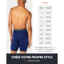 FM London Boxer en Bambou pour Homme, Boxer Long pour Homme en Bambou Ultra Doux, Antifrottements et Évacuant la Transpiration, 