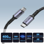 SUMPK 40Gbps câble USB 4.0 30cm 2paquets, câble USB C à USB C 240W | transfert de données haute vitesse 40gbps et sortie vidéo s
