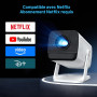 Mini Smart Vidéoprojecteur Compatible 4K, Netflix Ready Video Projecteur | Android 13 Portable Rétroprojecteur Compatible avec N