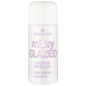 essence milky GLAZED LIQUID PRIMER, humidifiant/hydratant, polissant (50ml) | Éclat Frais et Translucide, Fini Lumineux, Texture
