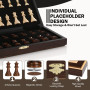 Peradix Jeu d'échecs Echiquier en Bois Magnétiques, Echec avec Double Reines, Échiquier de Voyage Pliables, Jouets et Cadeaux de