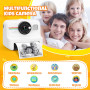 HiMont Appareil Photo Instantané Enfants, 1080P Appareil Photo Numérique Enfant & Caméra Vidéo avec Carte de 32GB & 3 Rouleaux d
