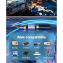 VCELINK Coupleur HDMI 2.1 8K 60Hz Femelle Femelle plaqué Or Arc HDR, 3D UHD | Rallonge HDMI Femelle Femelle Supporte 8K @60Hz 4K